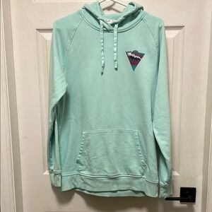 Ripzone | Aqua | Sweatshirt/Hoodie with Graphic Surf Detail |Long Sleeve| Size L